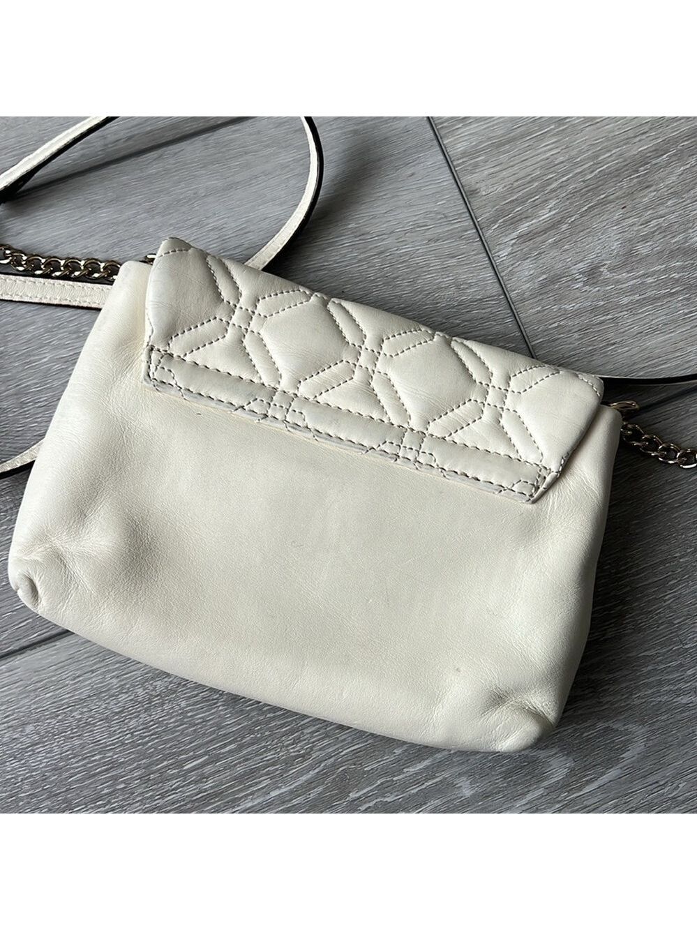 Kate Spade Astor Court Naomi Quilted Cream Crossbody chain strap Bag - Picture 8 of 12